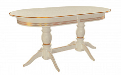 Стол Прайм 1500*840*765 (тон слон.кость RAL1013 + патина золото) Стол Прайм 1500*840*765 (тон слон.кость RAL1013 + патина золото)