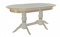 Стол Прайм 1500(2000)*840*765 (тон серый RAL7038 + патина золото) Стол Прайм 1500(2000)*840*765 (тон серый RAL7038 + патина золото)