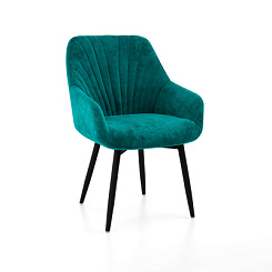 Кресло Софи велюр (каркас черный тк. коллекции Nella океан 088) Кресло Софи велюр (каркас черный тк. коллекции Nella океан 088)