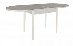 Стол Глэсси 1300(1800)*800*765 (столешница стекло тон белый RAL9003 / подстолье тон белый RAL9003) Стол Глэсси 1300(1800)*800*765 (столешница стекло тон белый RAL9003 / подстолье тон белый RAL9003)