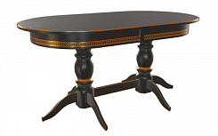 Стол Прайм 1500*840*765 (тон черный RAL9005 + патина золото) Стол Прайм 1500*840*765 (тон черный RAL9005 + патина золото)