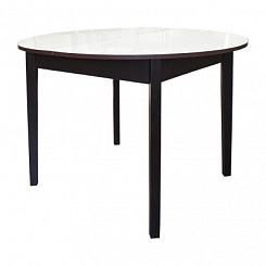 Стол Глэсси 1300(1800)*800*765 (столешница стекло тон белый RAL9003 / подстолье тон венге Т-34) Стол Глэсси 1300(1800)*800*765 (столешница стекло тон белый RAL9003 / подстолье тон венге Т-34)