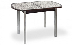 Стол Чикаго СТ МП 1100(1400)*680*750 ФП Ноги прямые 02 к-кт (гальваника) (Узор коричневый цвет ВН) Стол Чикаго СТ МП 1100(1400)*680*750 ФП Ноги прямые 02 к-кт (гальваника) (Узор коричневый цвет ВН)