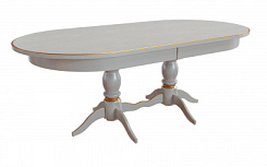 Стол Кингли 2000*1000*765 (тон серый RAL7038 + патина золото) Стол Кингли 2000*1000*765 (тон серый RAL7038 + патина золото)