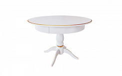 Стол Галант 1000*1000*765 (тон белый RAL9003 + патина золото) Стол Галант 1000*1000*765 (тон белый RAL9003 + патина золото)